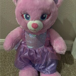 Build-A-Bear Pink and Purple Sparkle Bear